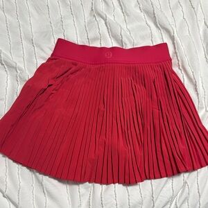 Lululemon Athletica Red Skater Mini Skirt